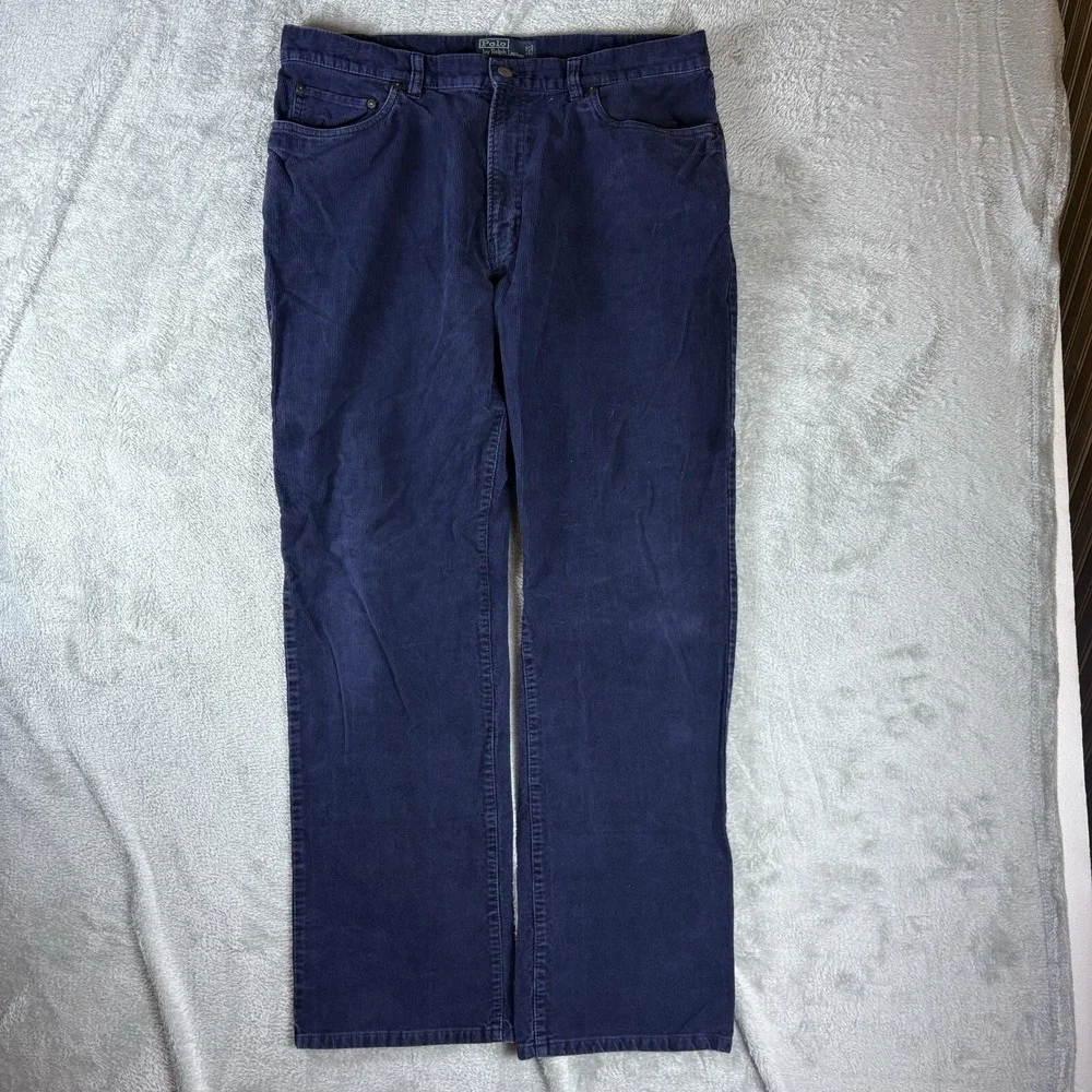 Polo Ralph Lauren Pants‎ Mens 36x32 (Fits 36x31) Blue Corduroy Classic Fit